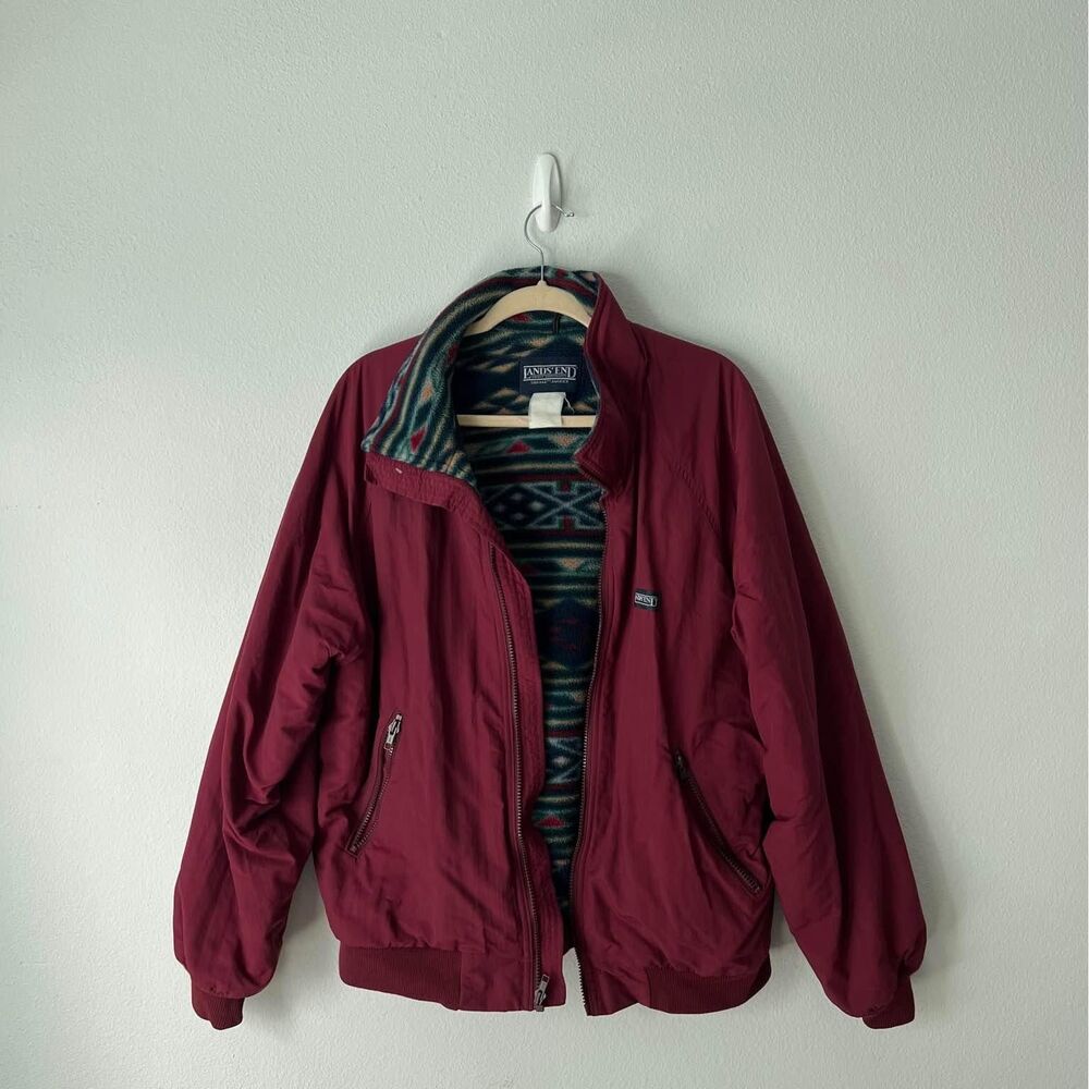 Lands End Large Large Fleece Lined Men’s Jacket